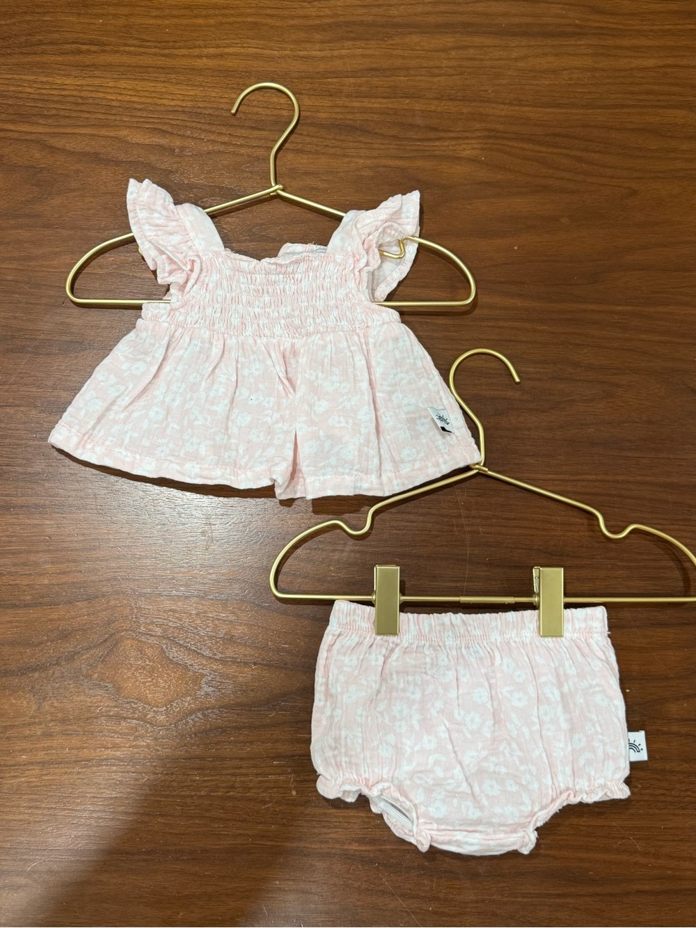 Baby Pink Floral Two-Piece Set - Kids Accessories